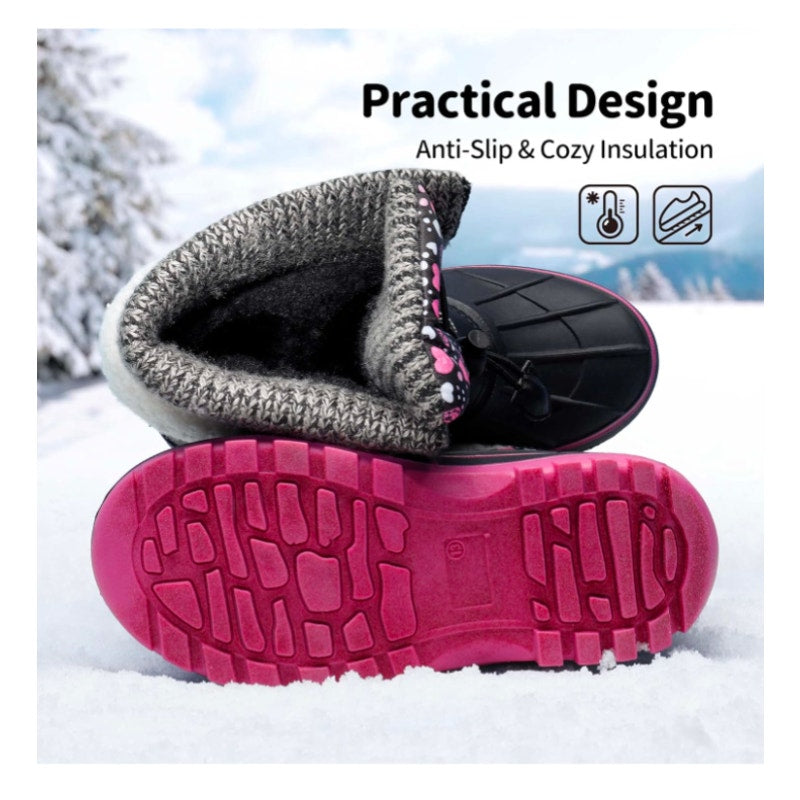 DREAM PAIRS Big Kids Girls / Womens Snow Boots Size 5 fits 4 1/2