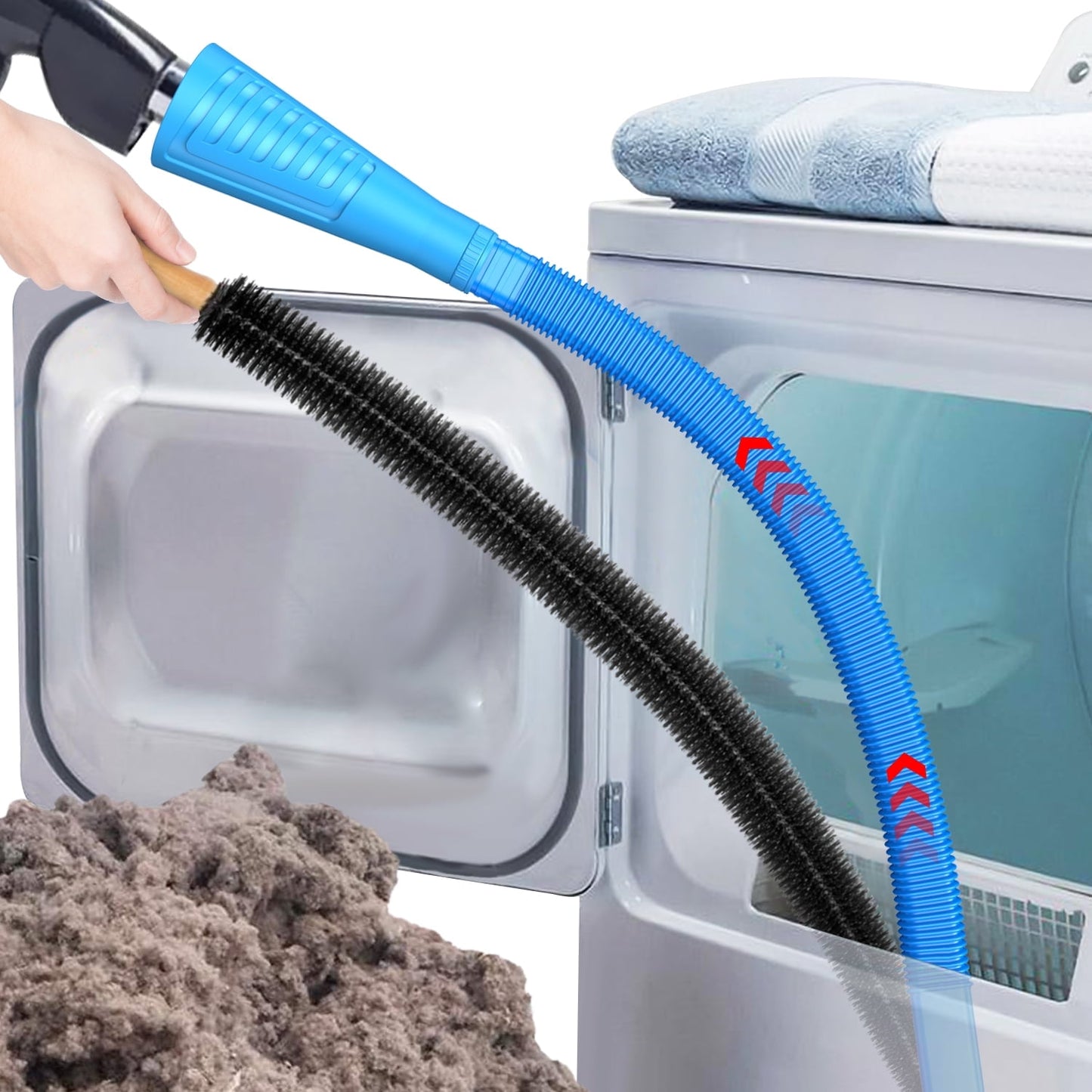 Dryer Vent Cleaner Kit and Dryer Lint Brush