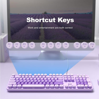 New Purple Large Print Keyboard USB Wired