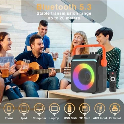 Karaoke Machine with 2 Wireless Microphones