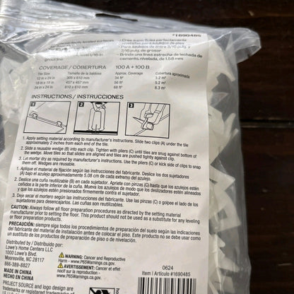 Project Source Curved A Floor Tile Leveling System Clips Part A 100-Pack 1690485