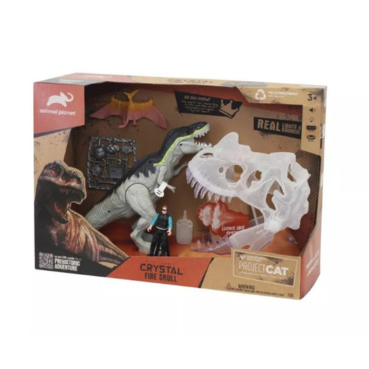 Animal Planet Crystal Fire Skull Dino Playset