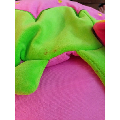 Squishmallows Adult Neon Strawberry Bat Halloween Costume Bodysuit OSFM