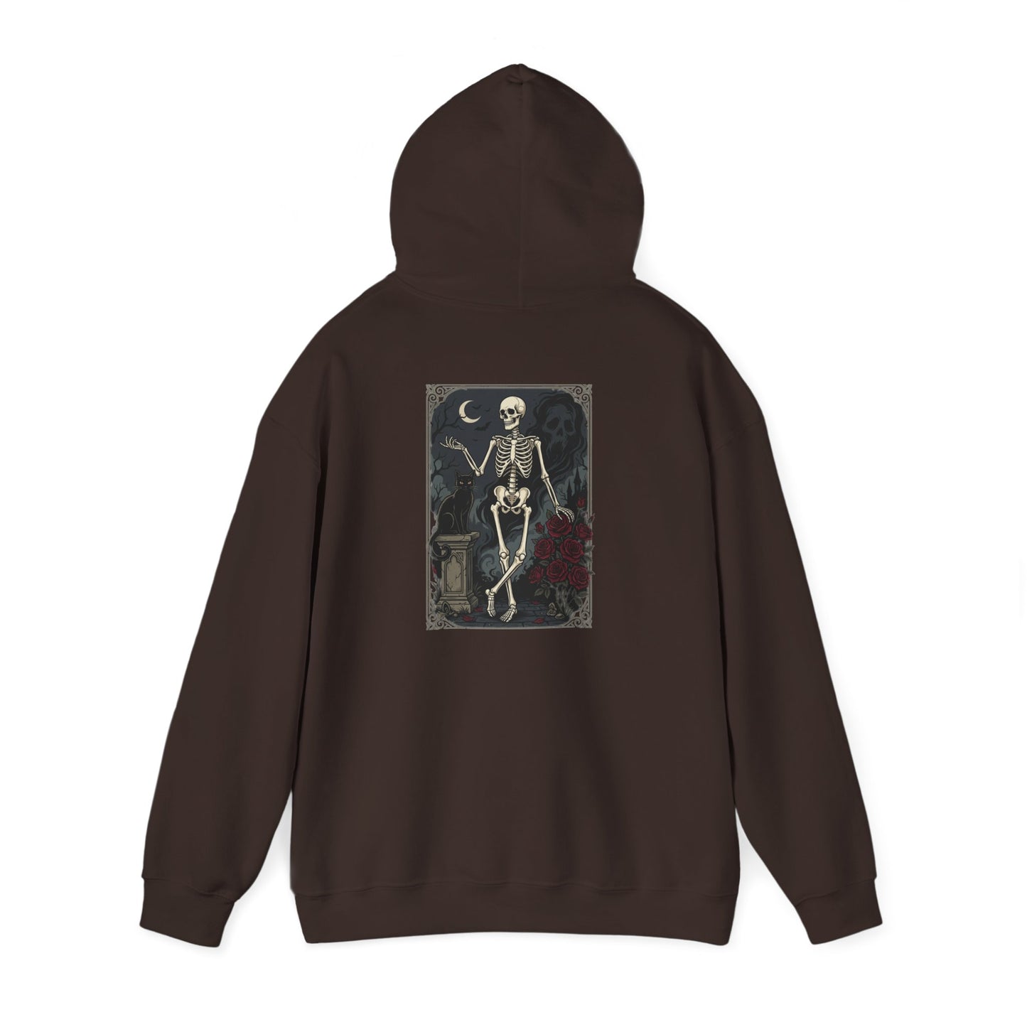 Gothic Skeleton Art Hoodie — Vintage Memento Mori Skull Design