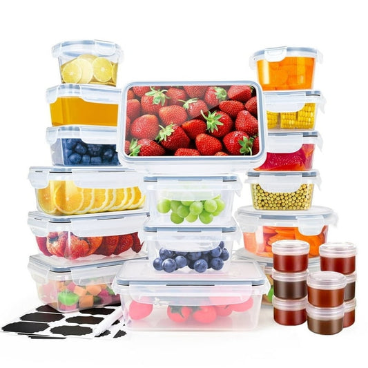 New Food Storage Containers with Airtight Lids 24 Containers w/ 24 Lids