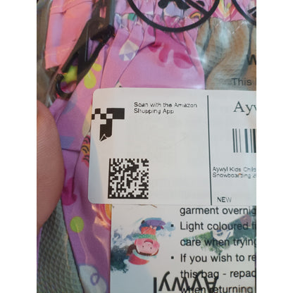 New Kids Waterproof Pink Unicorn Winter Ski Gloves Size Small w/ Fleece Lining
