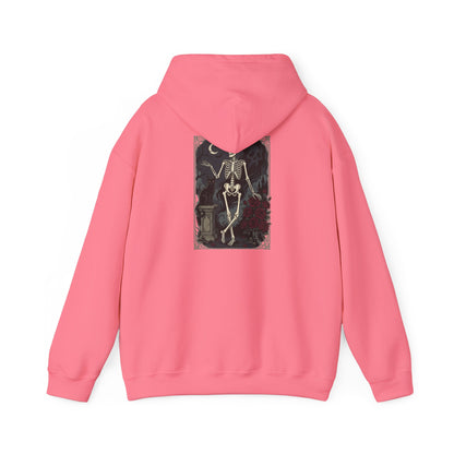 Gothic Skeleton Art Hoodie — Vintage Memento Mori Skull Design
