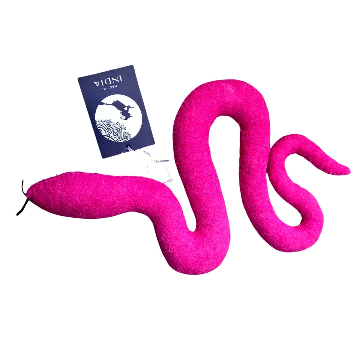 New 15" Pink Wool Jeweled Snake Halloween Decor NWT