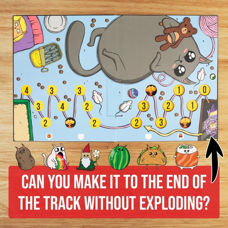 Exploding Kittens: The Board Game - 2026 Toy of the Year - 2-6 Players Ages 7+ - New