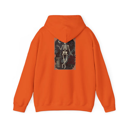 Gothic Skeleton Art Hoodie — Vintage Memento Mori Skull Design