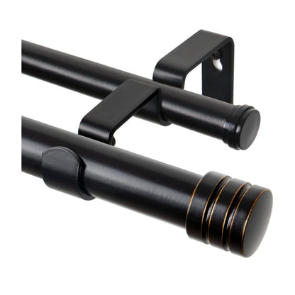 1 Inch Double Curtain Rods for Windows 32 to 144 Inch,