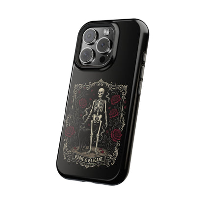 Eerie & Elegant Skeleton Phone Case — Magnetic Impact-Resistant