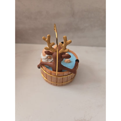 1986 Hallmark Santa's Hot Tub Christmas Ornament