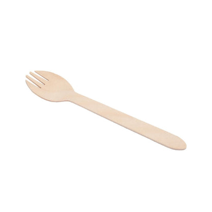 Clickeat Wooden Sporks Case of Approx 1000 Individually Wrapped NEW
