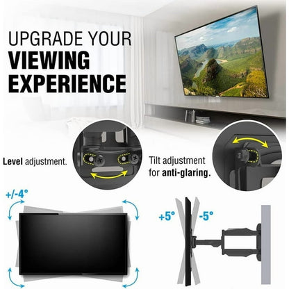 Full Motion TV Wall Mount Bracket for 26–75 in TVs, Tilt and Swivel