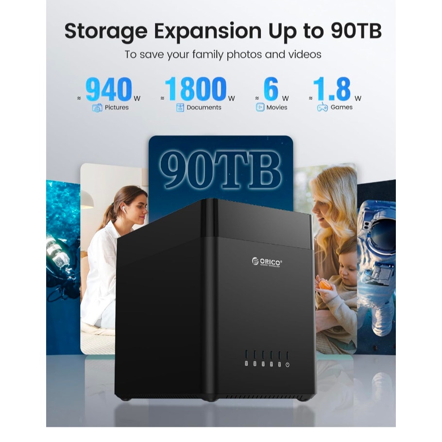 ORICO 5 Bay Hard Drive Enclosure USB 3.0 2.5 & 3.5 SATA HDD/SDD up to 110TB