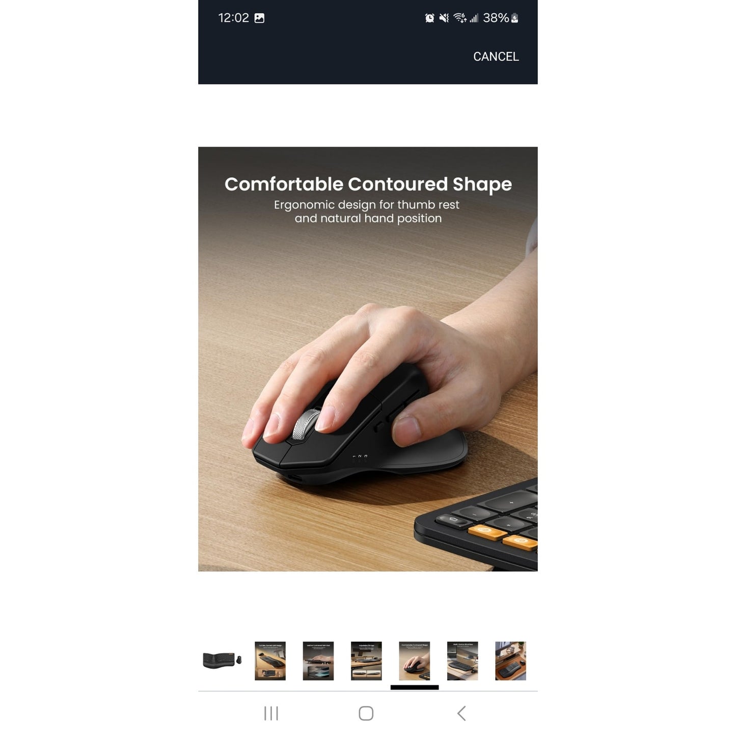 Ergonomic Wireless Full Size Keyboard & Mouse Bluetooth Split Design Wrist Rest Rechargeable