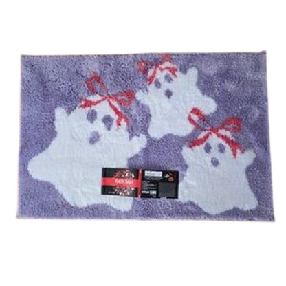 Halloween Lavender Purple Ghost w/ Red Bows Rug Bath Mat 21" x 32" NEW