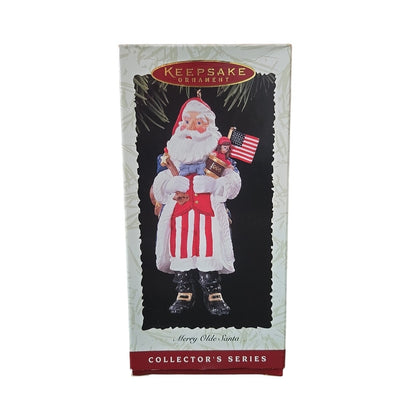1996 Hallmark Keepsake Ornament - Merry Olde Santa #7 - Patriotic