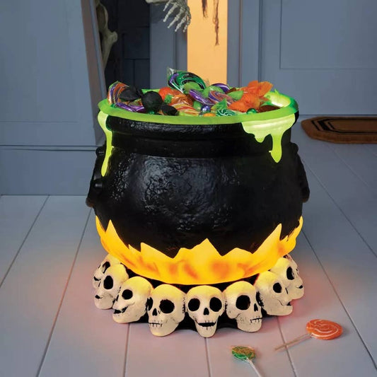 Hyde and Eek! 17" Tall Candy Bowl Cauldron LED Lights & Sounds