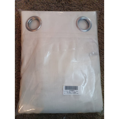 Natural Off-White Linen Curtains w/ Grommets 55"x110" 2 Panel Set