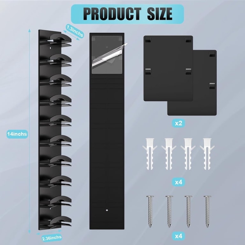 Hat Organizer for Baseball Caps 2Pack, Hat Rack for Wall with Strong Adhesive Hold up to 20 Hats