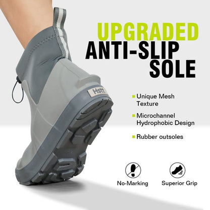 Deck Boots Men's Size 9 Ankle Rubber Rain Boots Waterproof Anti-Slip Waterproof