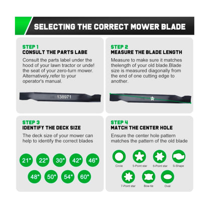 High Lift 5 Star Replacement Blades for Craftsman 42 inch Mower