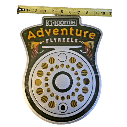 G Loomis Adventure Flyreels Metal Collectable Sign New in Plastic