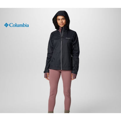 Columbia Women's Switchback™ IV Jacket Rain Size M Medium Black Packable Omni-Shield