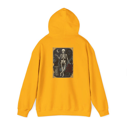 Gothic Skeleton Art Hoodie — Vintage Memento Mori Skull Design