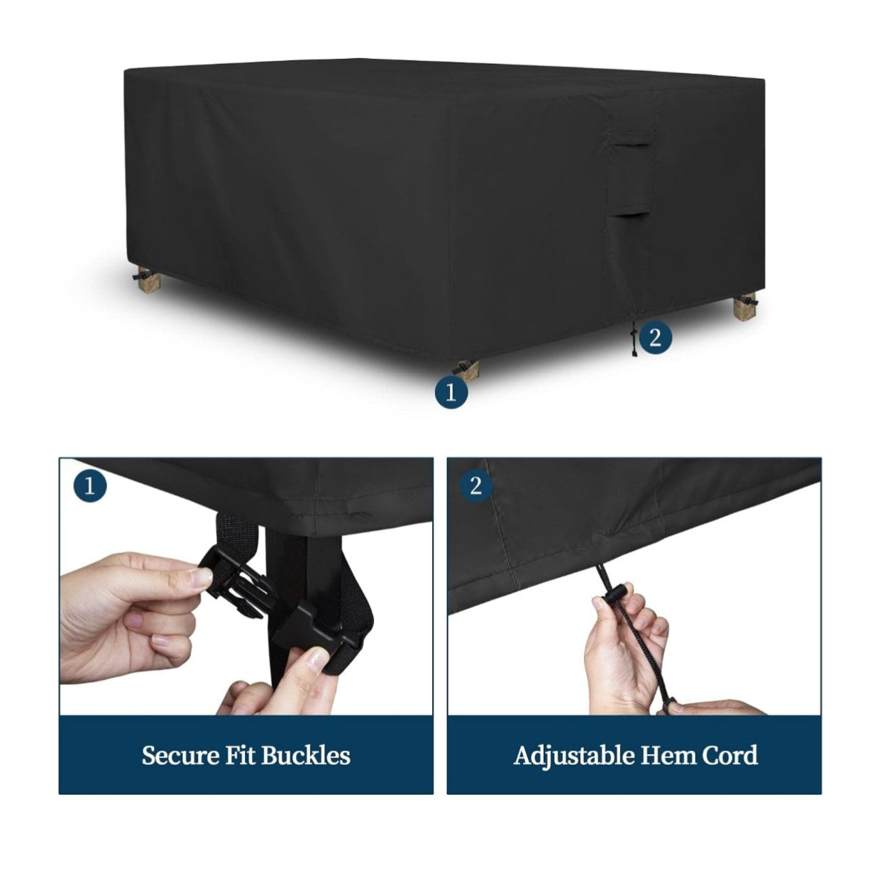 New Waterproof Patio Furniture Cover - Black