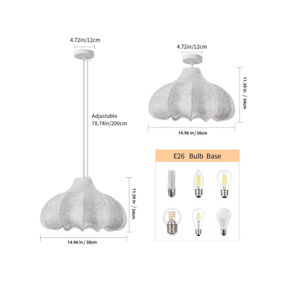 New Silk 15-inch Modern Pendant Light Fixture Unique