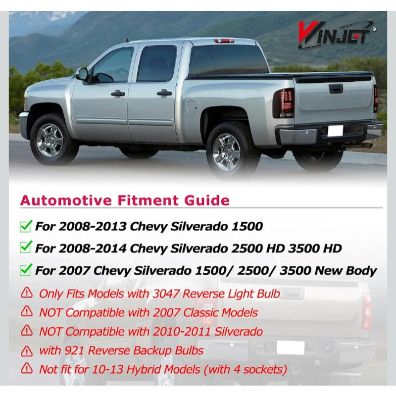 LED Taillights for 2007-2013 Chevy Silverado