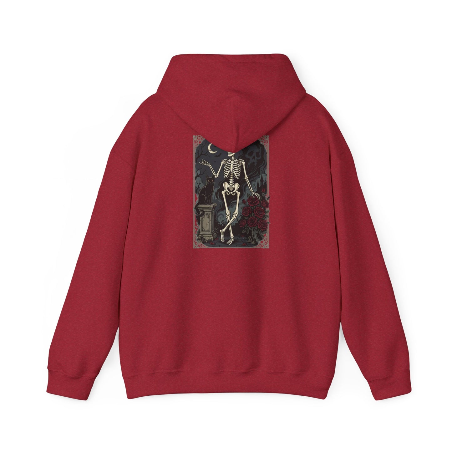 Gothic Skeleton Art Hoodie — Vintage Memento Mori Skull Design