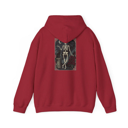 Gothic Skeleton Art Hoodie — Vintage Memento Mori Skull Design