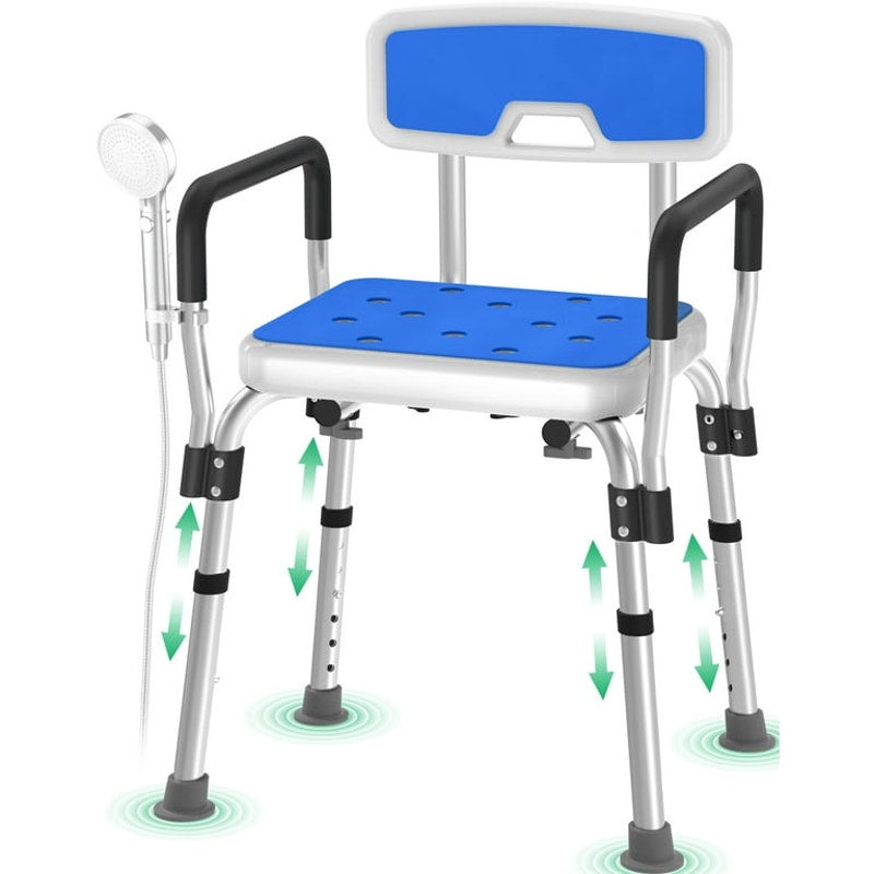 Shower Chair Shower Stool for Inside Shower with Removable Armrests