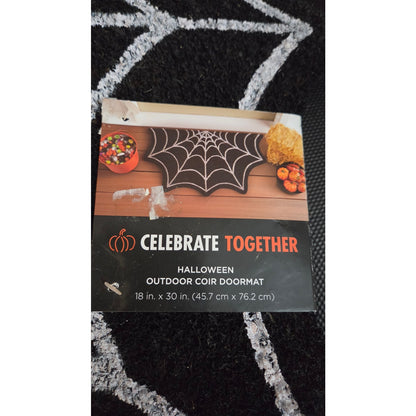 Halloween Doormat Spider Web Spooky Gothic Halloween Coir Outdoor Door Mat 18"x30"