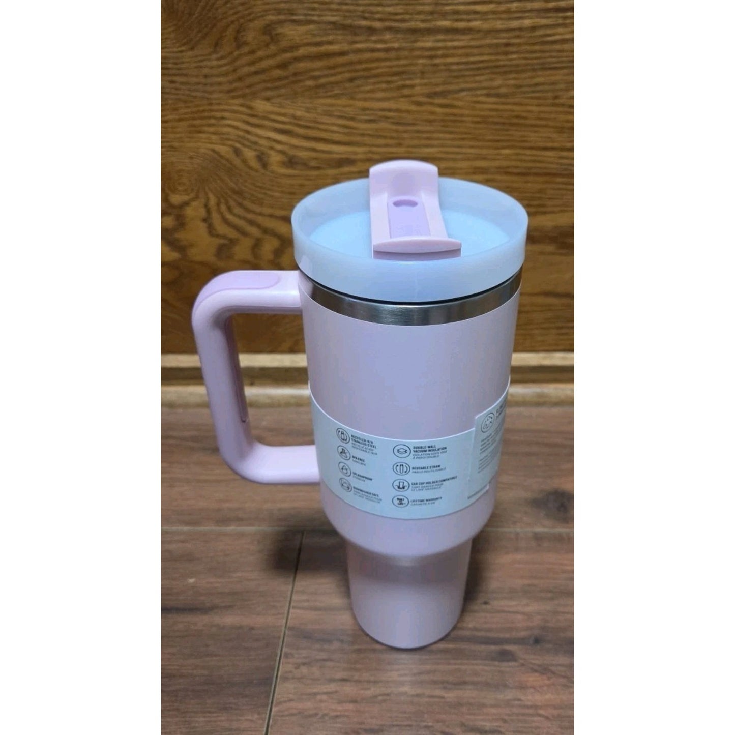 Stanley Quencher H2.0 40 oz Pink Stainless Steel Tumbler w/ Handle, Lid