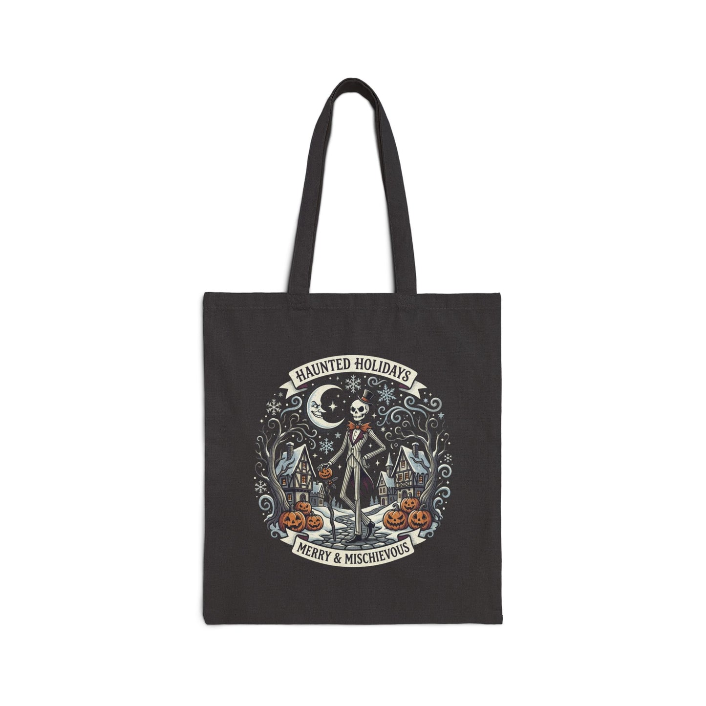 Vintage Botanical Crest Tote Bag | Floral Wreath Illustration