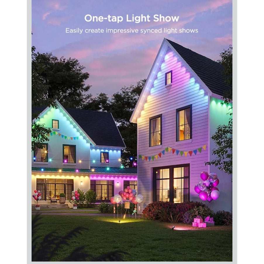 Govee Permanent Outdoor Lights 2, 50ft RGBIC Outdoor Lights with 100 Modes