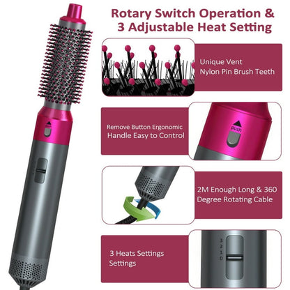 Hair Dryer Brush Set,5 in 1 Hot Air Brush Negative Ionic Hair Styling