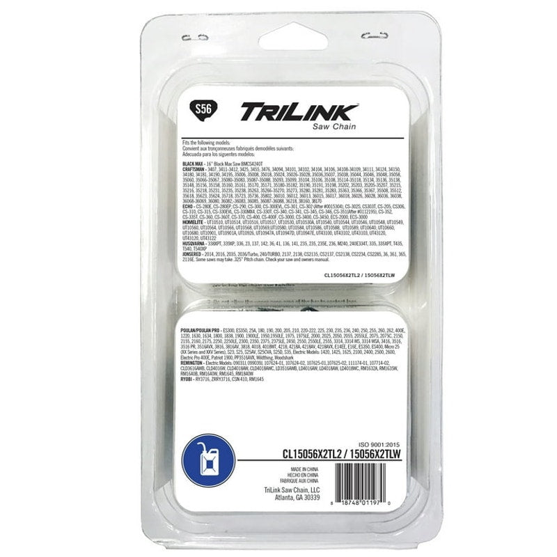 Trilink Saw Chain S56 - 16" 2 Pack Replacement Chain