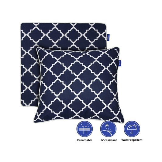 TWO Sets Deep Seat Patio Cushions 22x24 Outdoor Furniture w/ Removeable Cover Fade Resistant