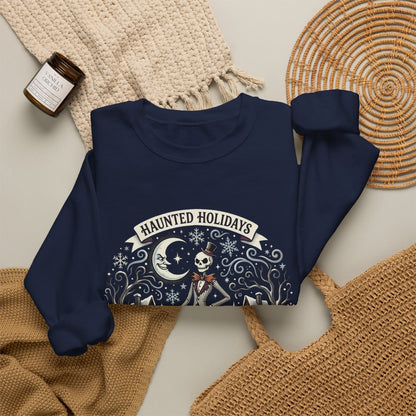 Dancing Witch Graveyard Crewneck Sweatshirt | Halloween Witch Design