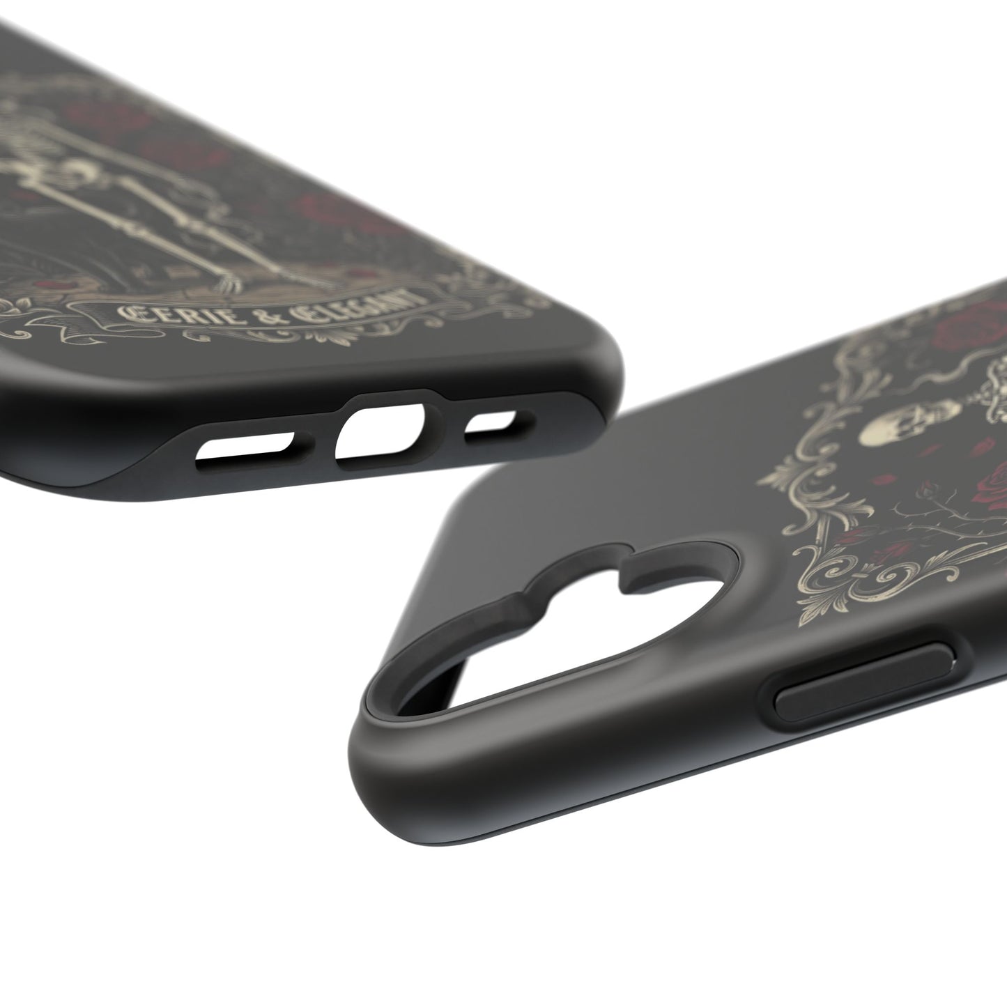 Eerie & Elegant Skeleton Phone Case — Magnetic Impact-Resistant