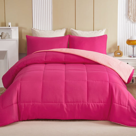 Lightweight Reversible 2-Piece Comforter Set Twin Size