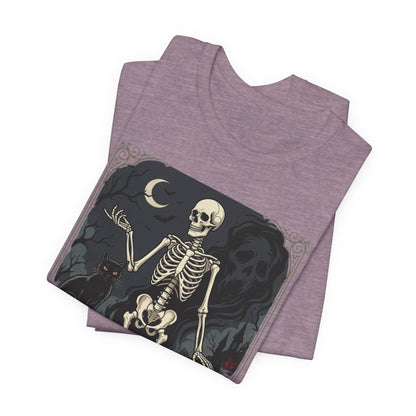 Skeleton Vintage Tarot Tee – Retro Gothic Skull Shirt