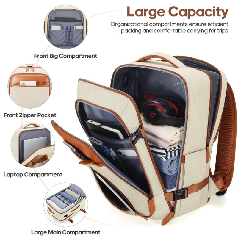 360 Degree Spinner Wheels Carry On Luggage Set 3 Piece Hard Shell 20" + Backpack