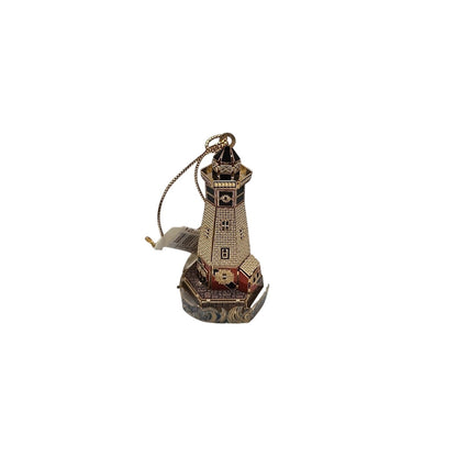 2004 BALDWIN NORTH ATLANTIC LIGHTHOUSE 77145.010 24KT GOLD FINISH BRASS ORNAMENT